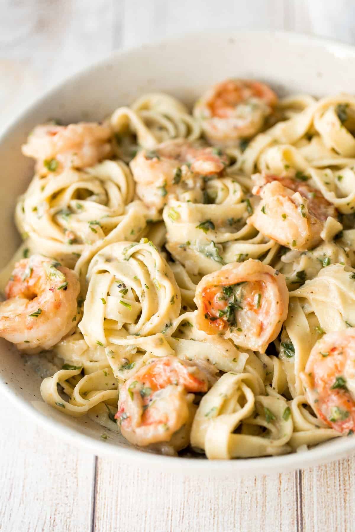Fettuccine Shrimp Alfredo